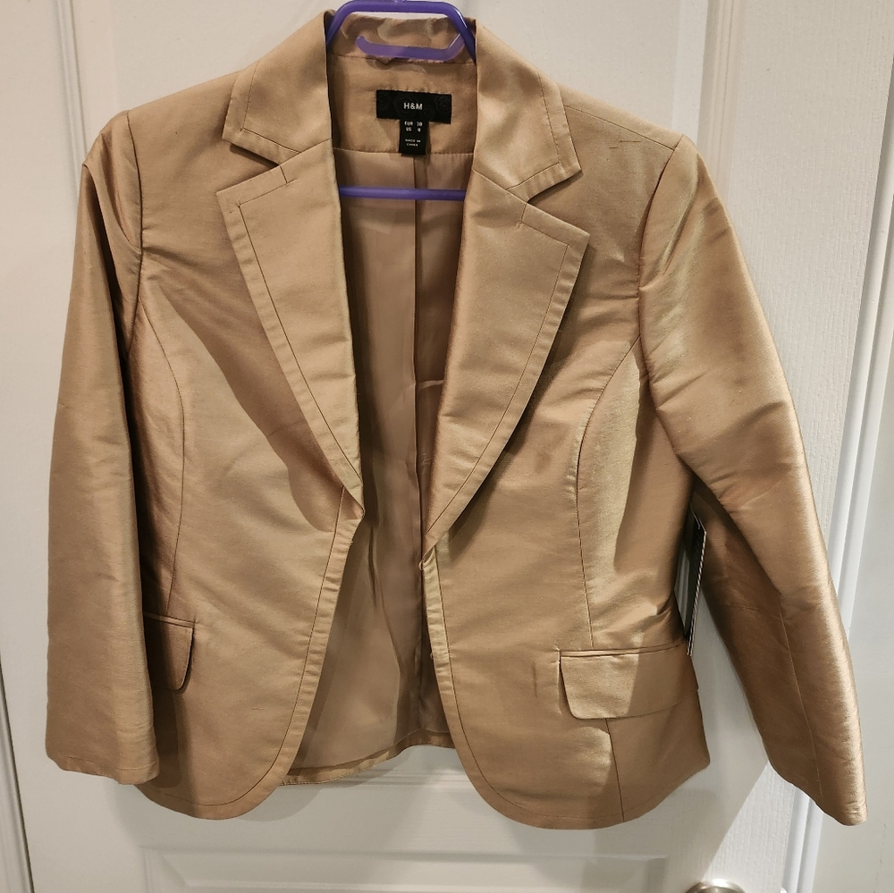 H&M 100% silk blazer NWT Size 8